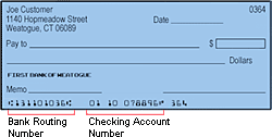 bank routing number